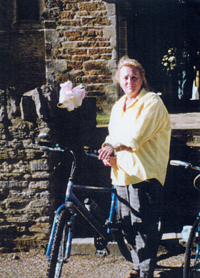 Pam Keeling with her bike